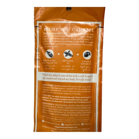 Village Naturals 2Pk Concentrated Mineral Bath Soak Set NWT - Picture 4 of 5